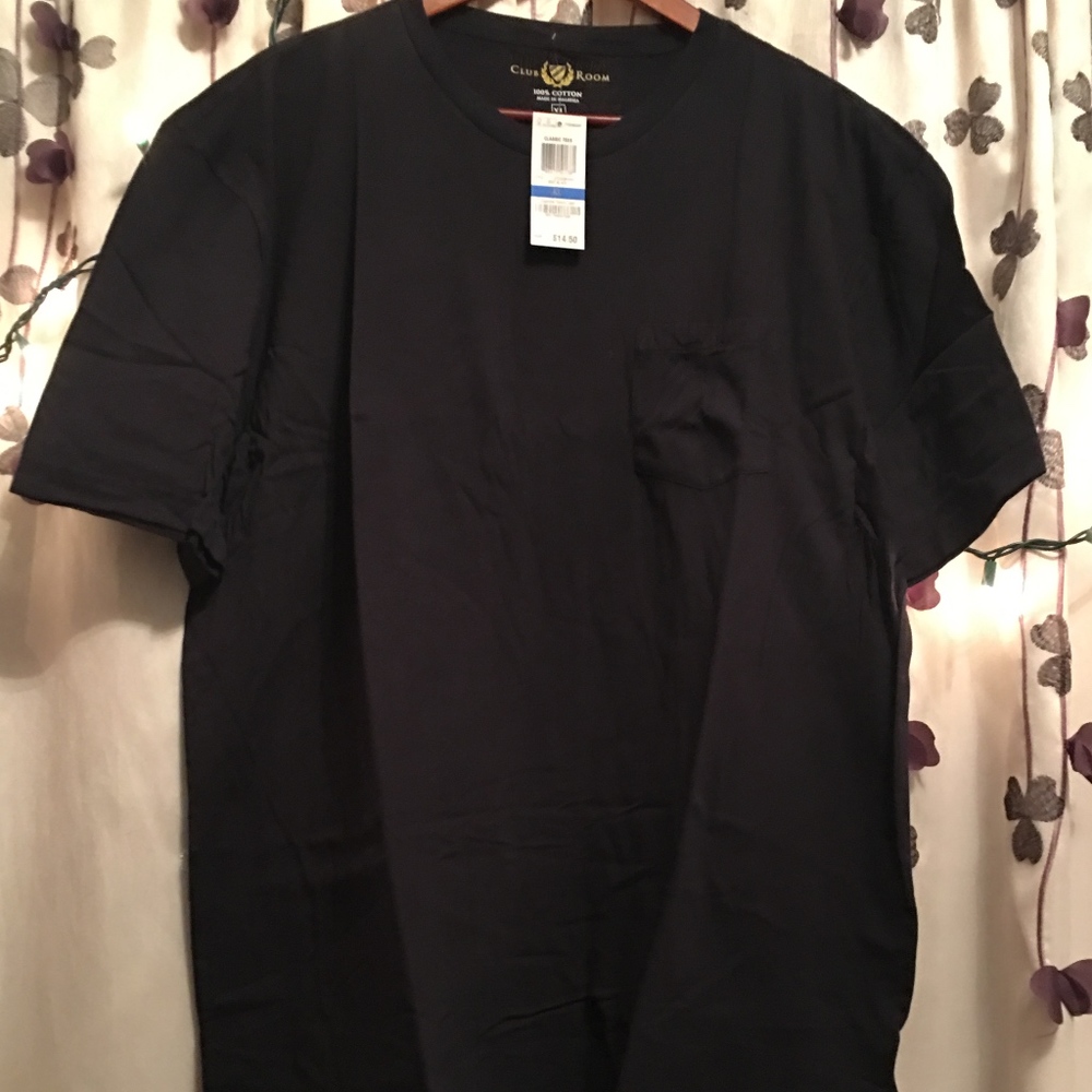 NTW Mens Black V-neck T-shirt
